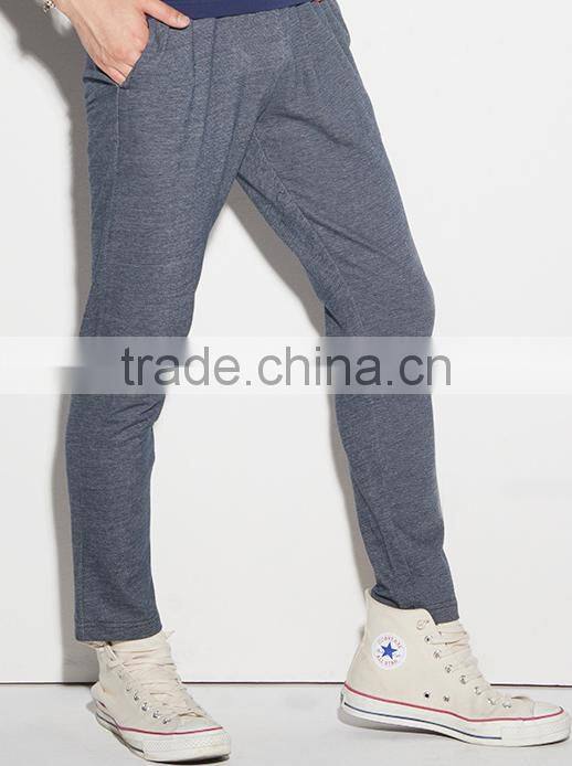 wholesale cheap sports pants CVC60/40 cotton fleece plain blank pants