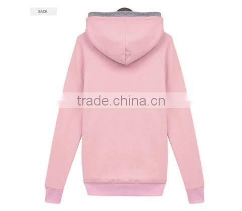 Women winter hoodies with double hood pullover