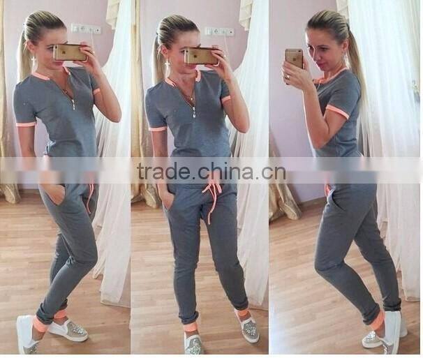 2016 Hot Sale spring style sweat shirt Print tracksuit women Long Pants Pullover Tops Womens set Women Sport Suits