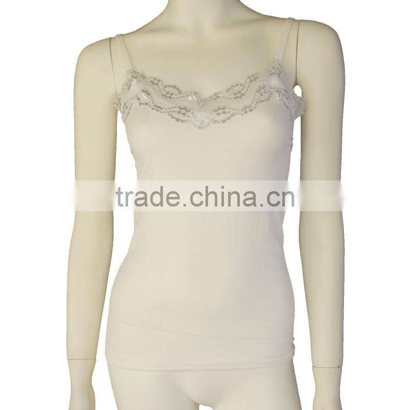 high quality ladies polyester spandex camisole