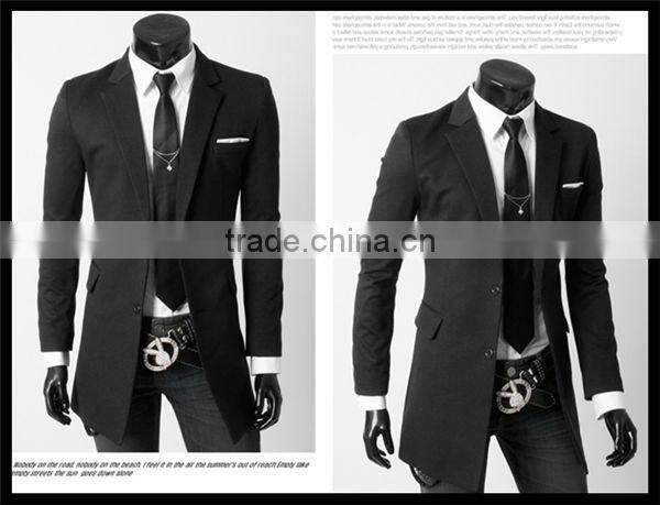 2016 latest european style velvet trendy business long blazer suit for man