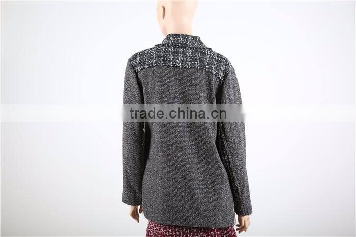 soft thick materials used fashion ladies long coat design