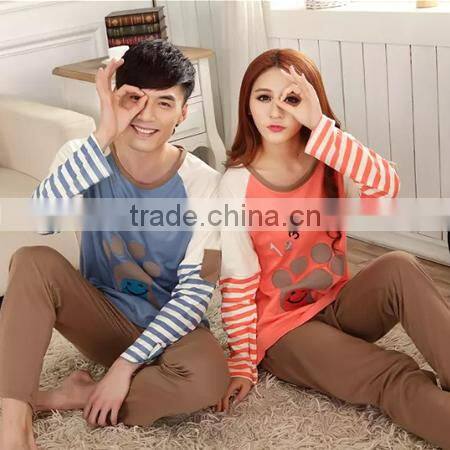 2015 wholesale patchwork couple pajamas