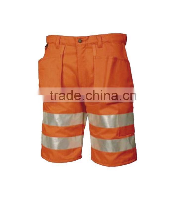 Safety men's reflective trousers pants hi vis shorts