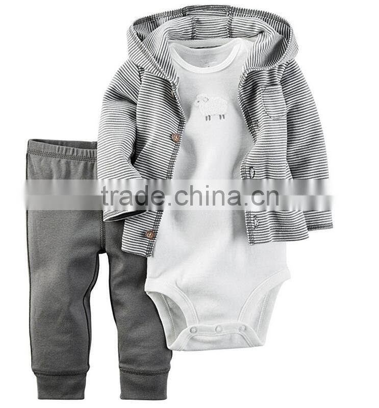 Baby Boys' 3 Piece Fleece Top and pants cute baby boy sets 3 pieces suit