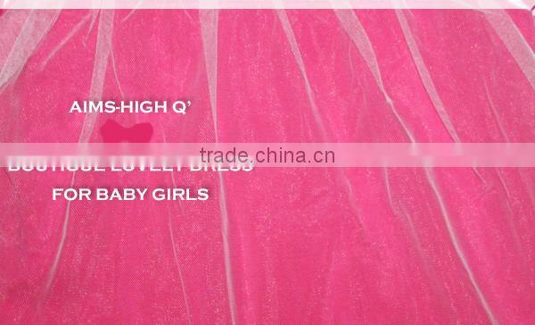 Make to order latest design summer baby pure cotton pink net frock and dresses