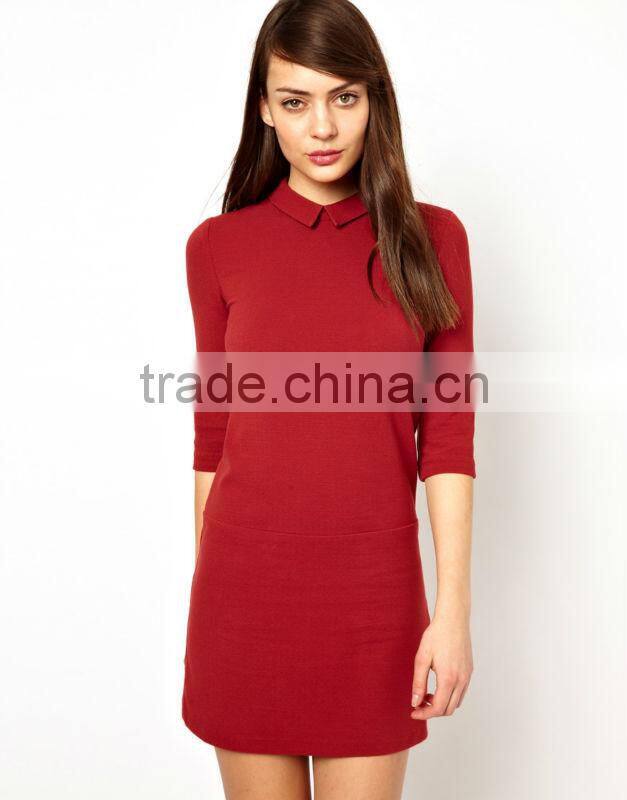 Drop Waist Dress in Crepe Jersey