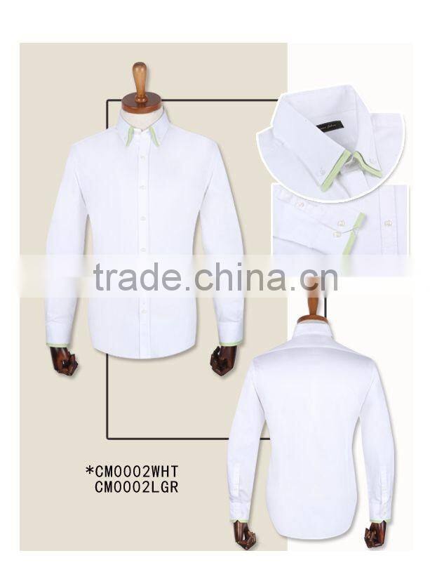 100% cotton blue poplin custom made to measure custom mens dress shirt