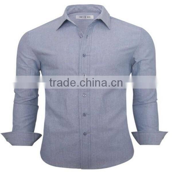2016 new wholesale Plain Oxford Cotton Button Down custom mens casual dress shirts