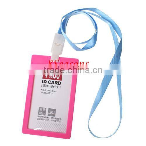 Fuchsia Vertical Polyvinylchlorid ID Cards Badges Holders 10.9cm x6.7cm