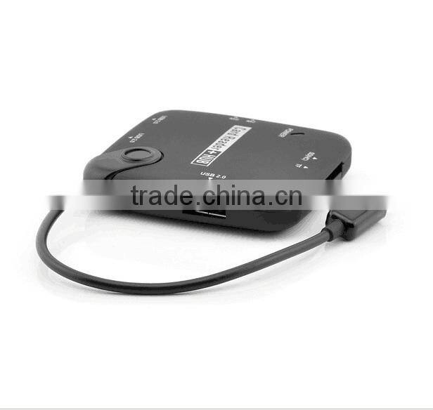 Manufacturers Wholesale Multi-function Mobile phone OTG Card Reader Combo HUB 7in-1 Multi-function Hub