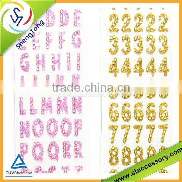 wholesale adhesive rhinestone letters stickers