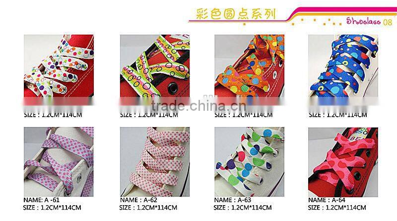 Water resistant flat elastic colorful cord shoelace & safty & fashion