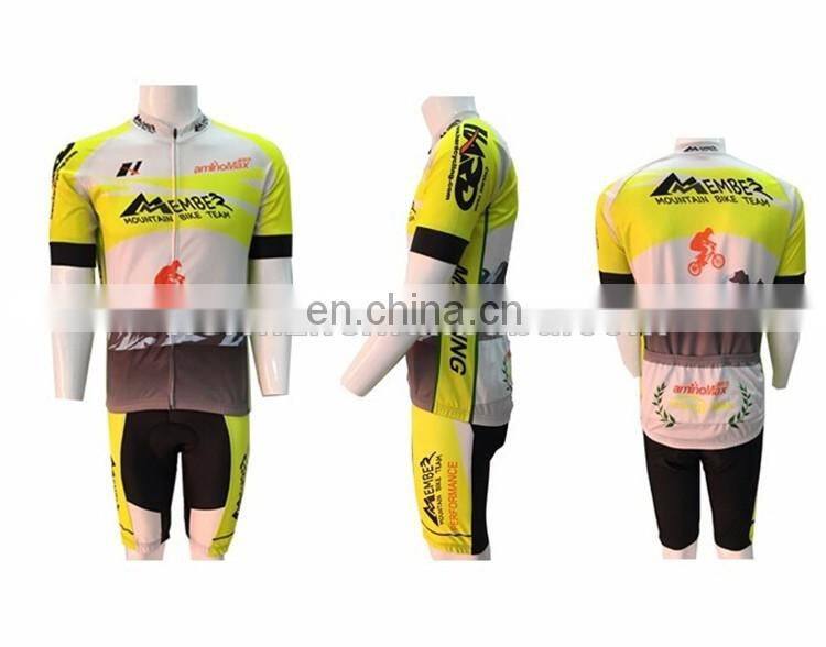 OEM Mountain bike cycling wear top quality short sleeves team cycling jersey clothing manufacturer