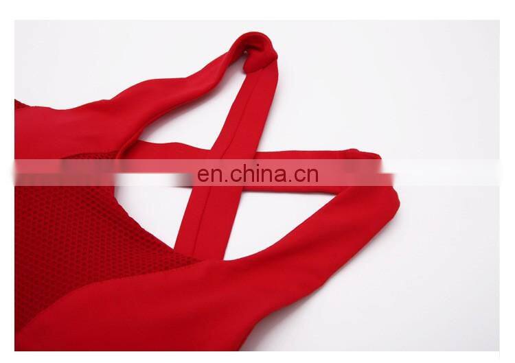 Nylon/Spandex Dry Fit Womens Gym Wear Sexy Durable Yoga Bra Wholesale Sports Bra