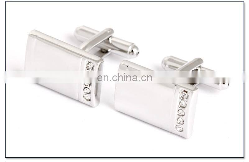 Delicate Rhinestone Simple Jewelry Men Shirt Cufflinks