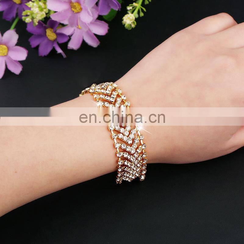 Simple Elegant Roman Party Zircon Female Diamond Crystal Bracelet