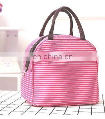 Portable Thermal Lunch Bags for Women Men Multifunction Oxford Striped Large Storage Tote Food Picnic insulation Bags