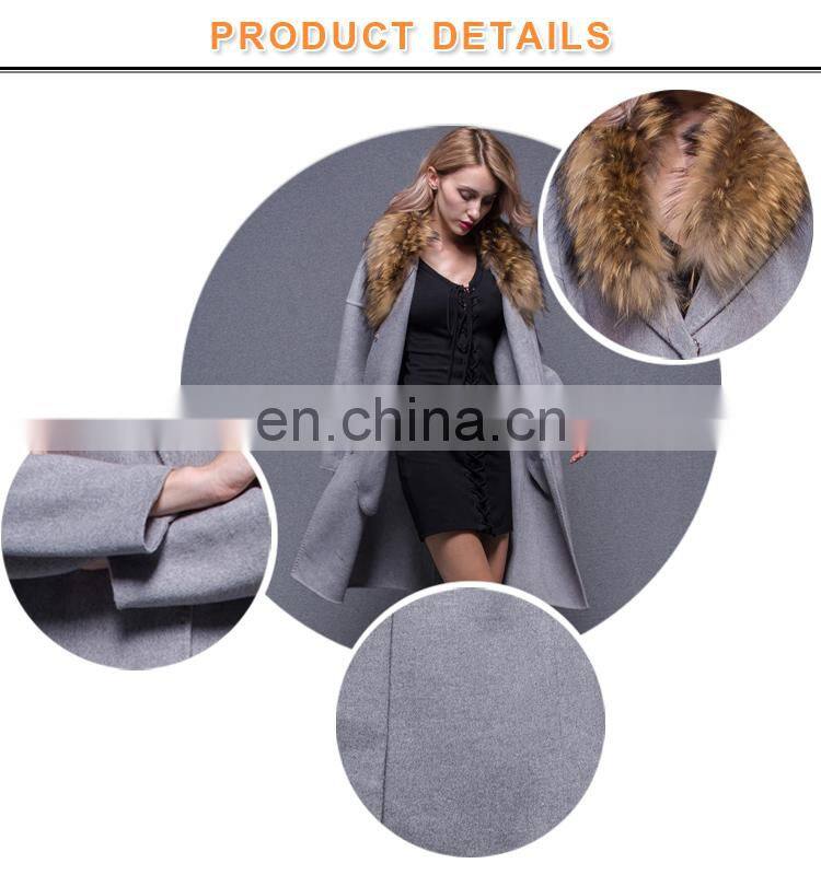 Top Grade Fashion Women Winter Wool Coat Lady Cashmere Winter Coat