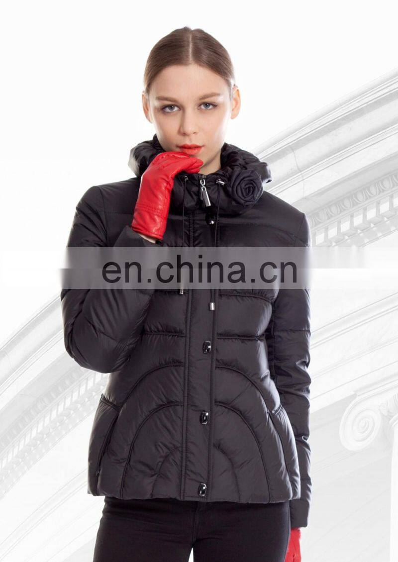 Professional Unique Design Women Down Jacket With Hood