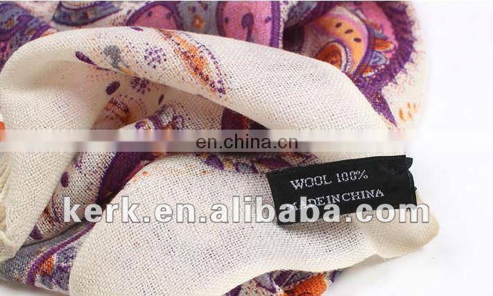 Neew style gardens floral women winter warm pashmina shawl wool shemagh scarf