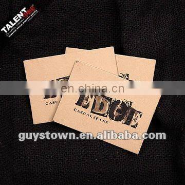 custom private brand name logo PU leather label for garment