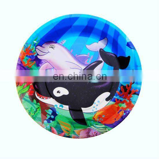 Popular 7" round cheap paper plates for dinner tableware