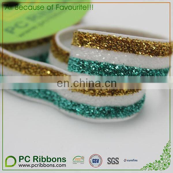 1/4 gold metallic striped ribbon wholesale