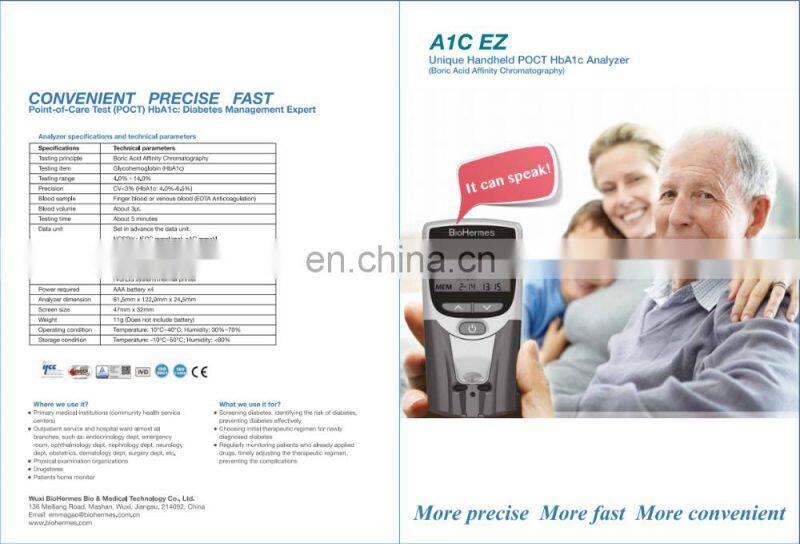 A1C EZTM 2.0 glycosylated hemoglobin meter