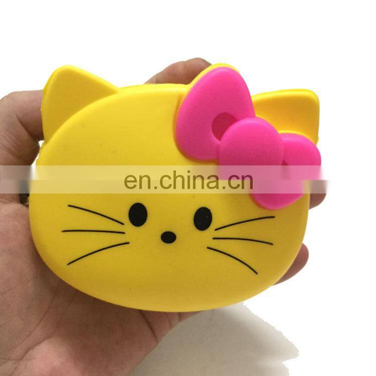 Cute Kitty Shape Coin Pouch Silicone Material Cheap Change Purse Wallet Women's Wristlet Coin Purse Wholesale