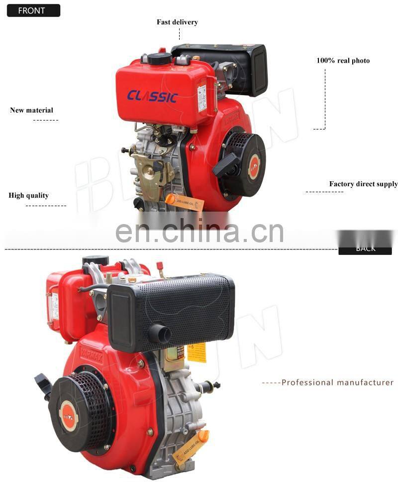 BISON(CHINA) 418cc 10hp Vertical Shaft Diesel Engine Price Small Low RPM Diesel Engine for Agriculture