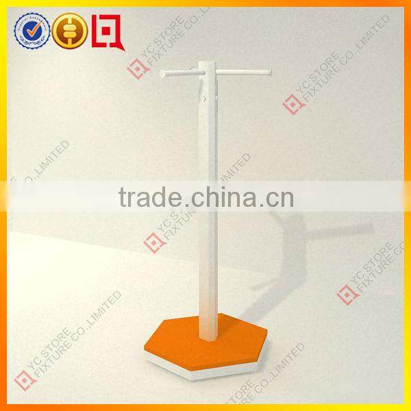 Wood base clothing display rack