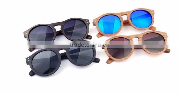 men new style Free custom laser logo handmade REVO polarized full rim polarized wooden round sunglasses eyewear with rivet