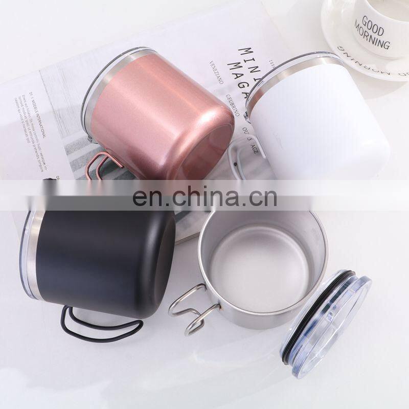 Custom coffee mug 10oz 304 stainless steel tumbler with lid