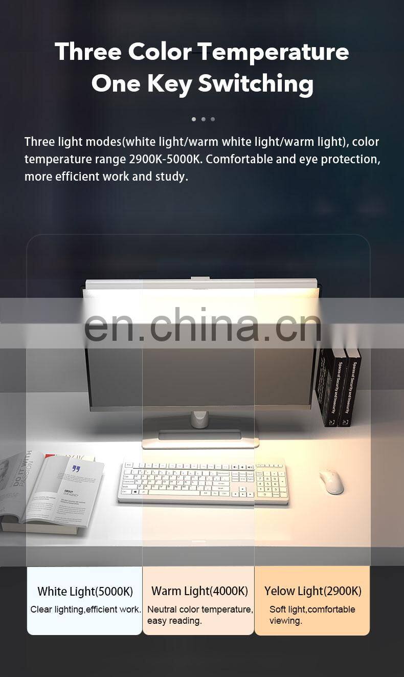 3 Color Temperature Stepless Dimming Screenbar light desk lamp computer laptop led USB screen Bar hanging light Lamp