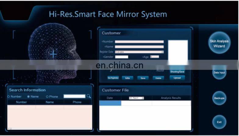 Popular intelligent detection of multiple skin problems uv light 3d facial Skin Analyzer