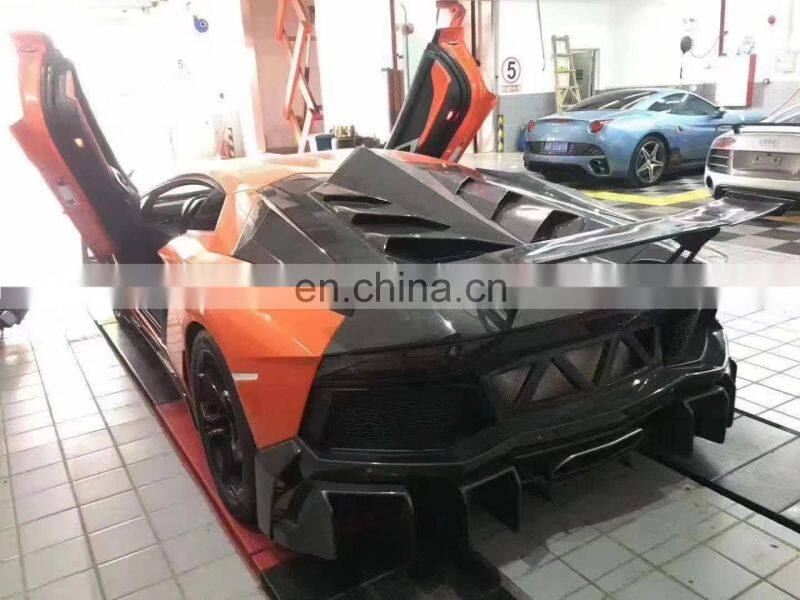 Runde Half Carbon Fiber DMC Style Front Bumper Rear Bumper Rear Lip Spoiler For Lamborghini Aventador LP700 LP720 Body Kit