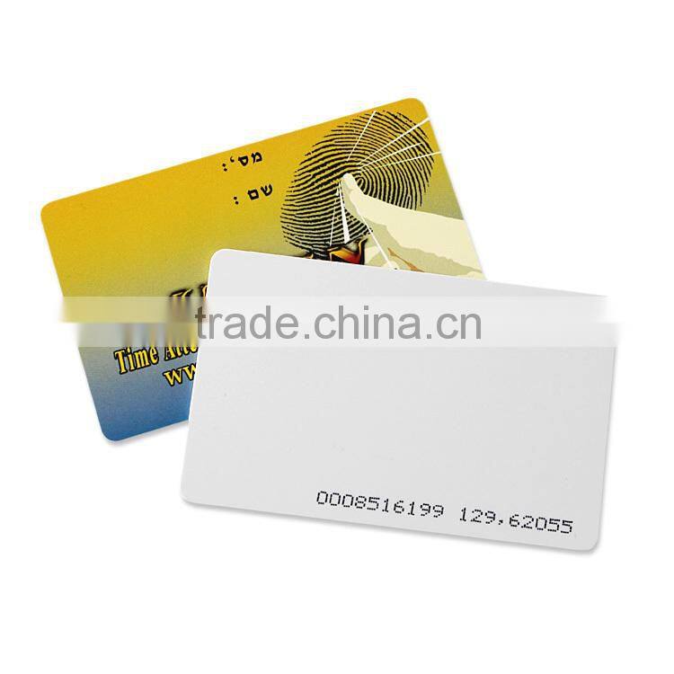 Factory alibaba smart security management RFID customized thickness blank plastic card for RFID system