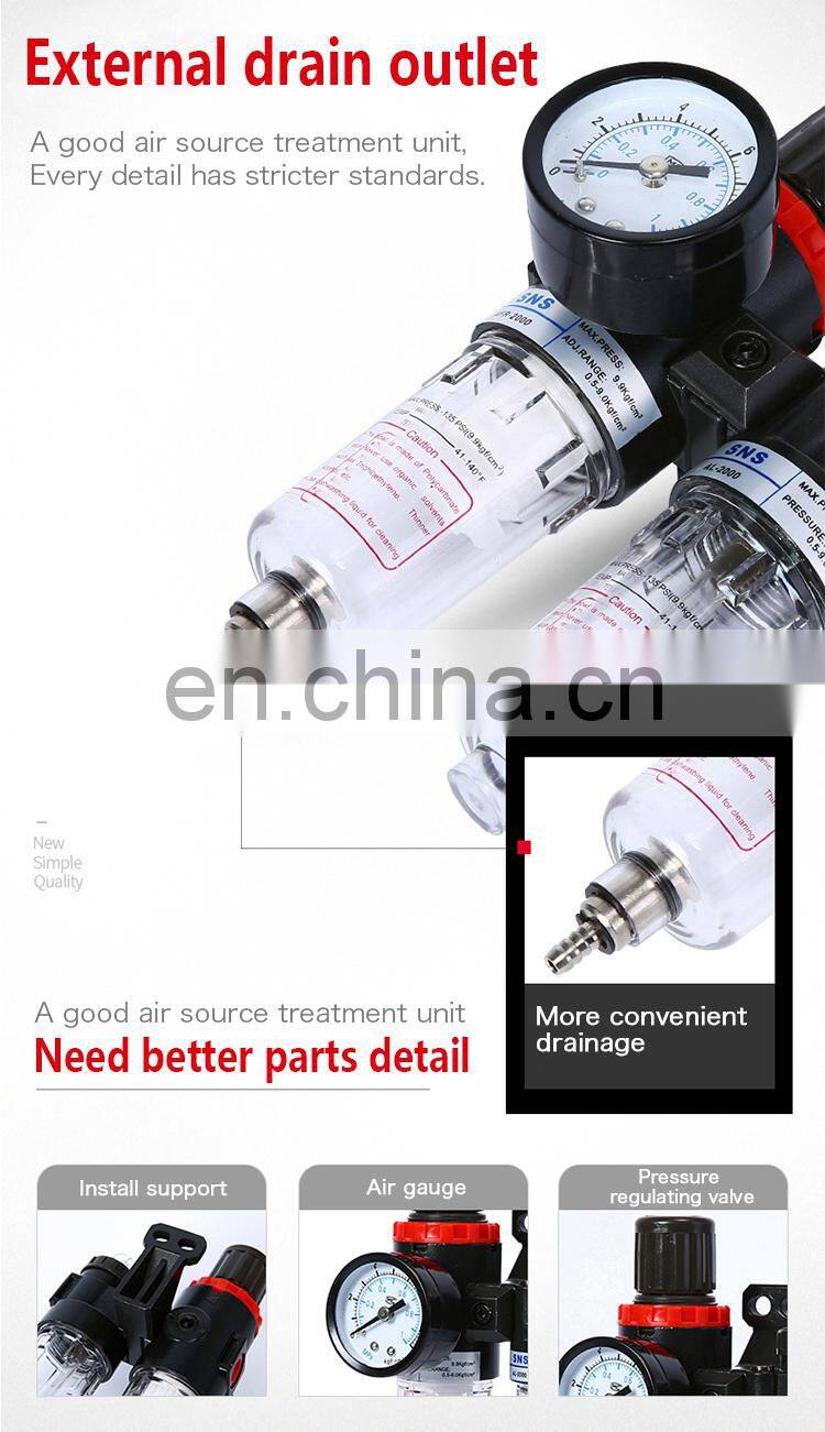 Air pressure filter regulator air source treatment unit pressure regulation filter