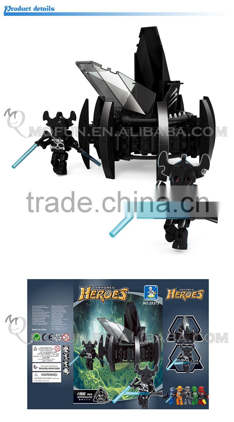 Mini Qute outer space robot machine aircraft super hero action figure plastic models building block educational toy NO.25373