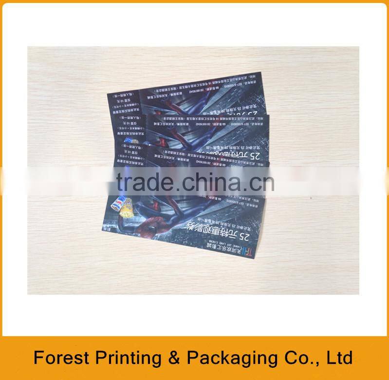 Hot style lottery ticket printing,event ticket for lottery
