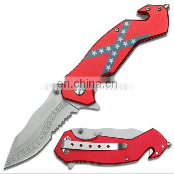8.1"Series Glass Breaker Emergency Folding Rescue Pocket Knife