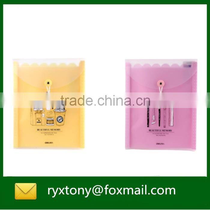 PVC string plastic bag document wallet