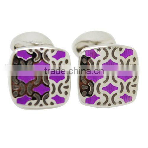 hot sell high quality square mosaic cufflinks mother of pearl cufflinks