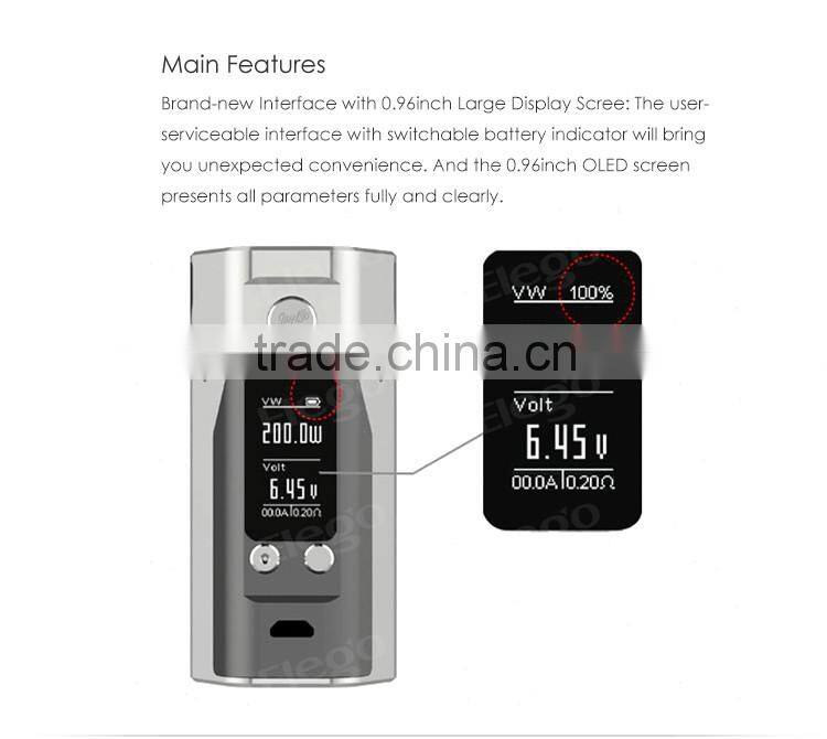 Best Factory Price Wismec Reuleaux RX200S TC Mod from Elego