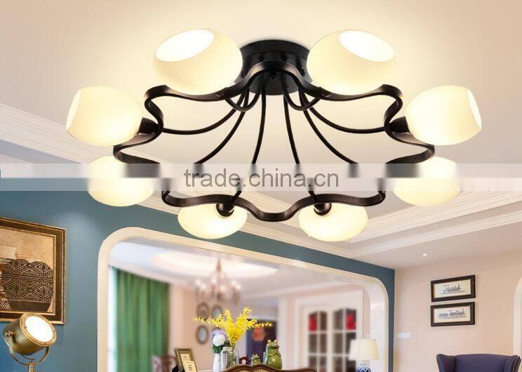 2016 new black wrought iron chandelier