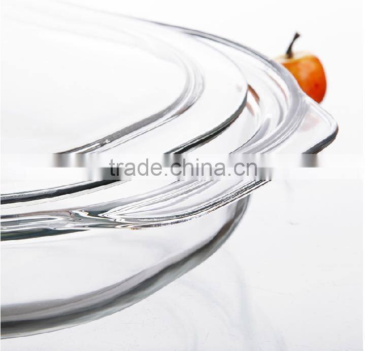 Hot sale Microwave Safe fruit plate glass / Pyrex glassware