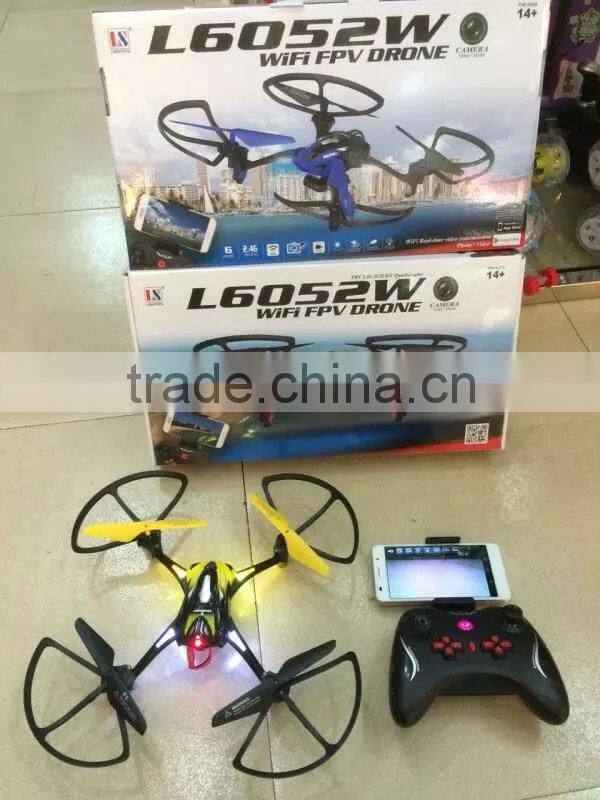 2015 TOP Selling L6052W 2.4G 6-Axis RC Quadcopter with 0.3MP Camera WIFI FPV Real Time Transmission