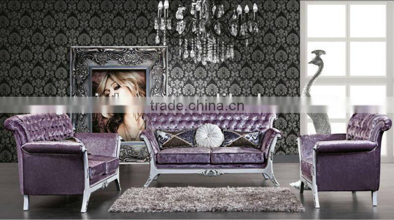 French classic fabric sofa set for living room