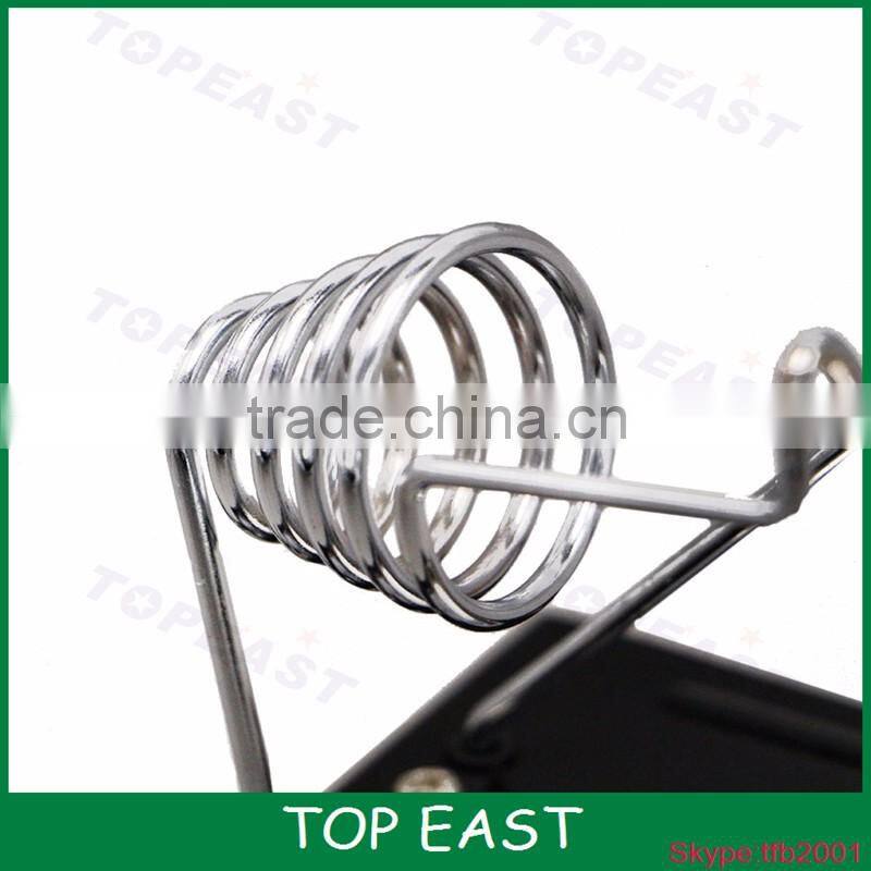 Solder Soldering Iron Metallic Metal Stand Holder & Heavy Duty Black Base (Silver color Holder)